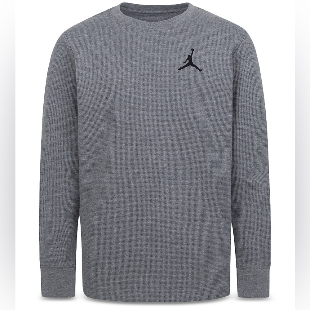 Jordan Boys Long SleeveWaffled Knit Tee